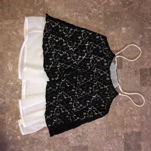Lace, layered tank